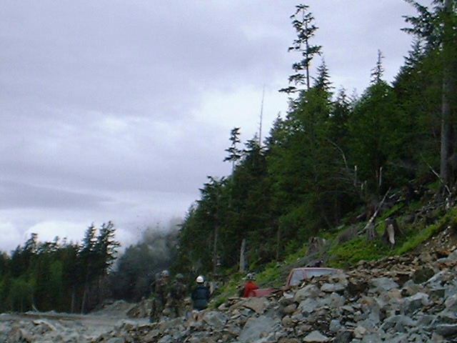 062101 Blast at 9+800 During Shot.JPG